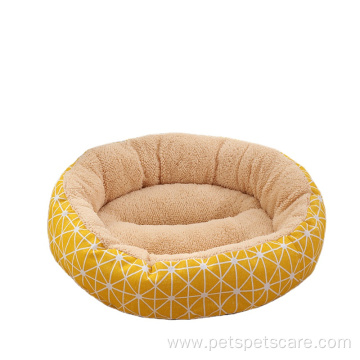 round washable multi color luxury dog beds